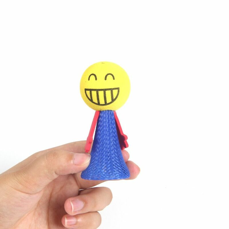 Soft Bounce Small People Toy Elastic Cute Cartoon Squeeze Sensory Toys Funny Random colors Fun Bouncing Doll Games Children