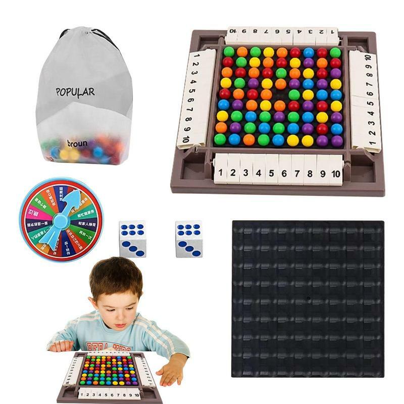 Simples Multifuncional Shut Box, Number Flop, Rainbow Match, Jogo de Tabuleiro para Casa, Família, Family Party, 2 em 1