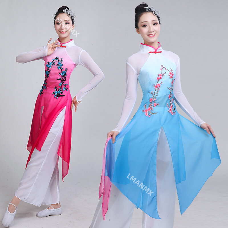 大人のための中国風ダンスコスチューム、クラシックダンス、ファンダンス服、全国パフォーマンス、女性の服、yangkoスタイル