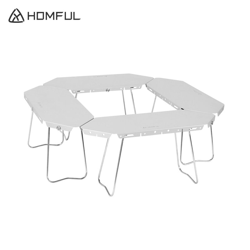 Homful produk baru, peralatan piknik lipat luar ruangan sangat ringan aluminium Aloi meja lipat berkemah