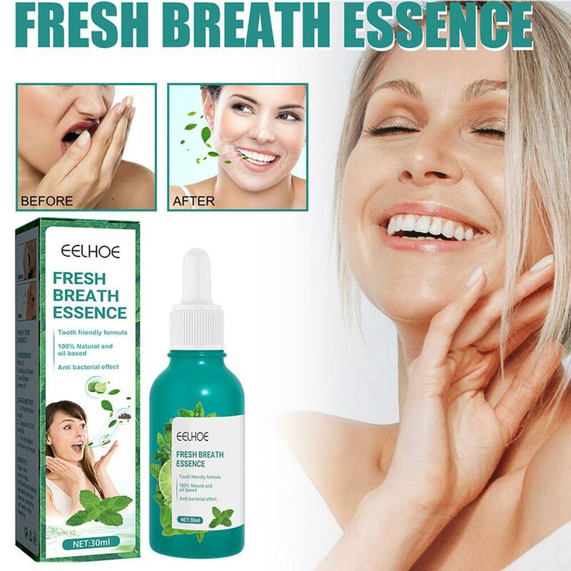 30ml menta bocca deodorante Total Mouth Essence Portable Mint collutorio Drop Care combatte l'alito senza zucchero essenza orale Pocke H9R3
