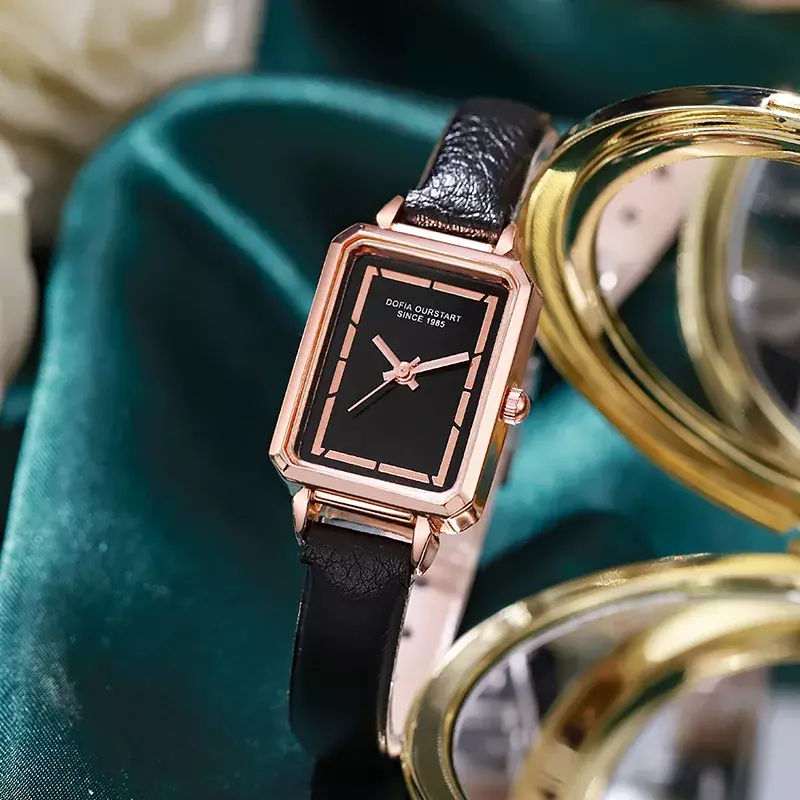 Nowy modny proste podkreślające Temperament kwadratowy damski zegarek kwarcowy