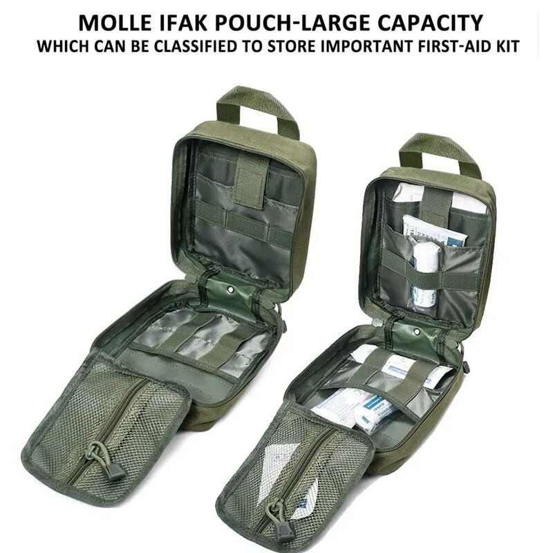 Ifak Molle tiện ích quân đội Túi Túi chiến thuật quân sự Viện trợ đầu tiên Kit với thiết bị vật tư y tế