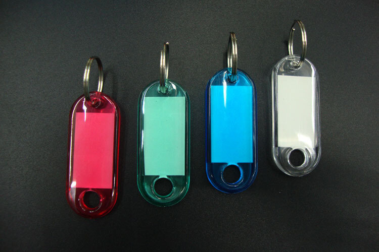Etiqueta de llave con código de colores surtidos, soporte de anillo para ventana, etiqueta