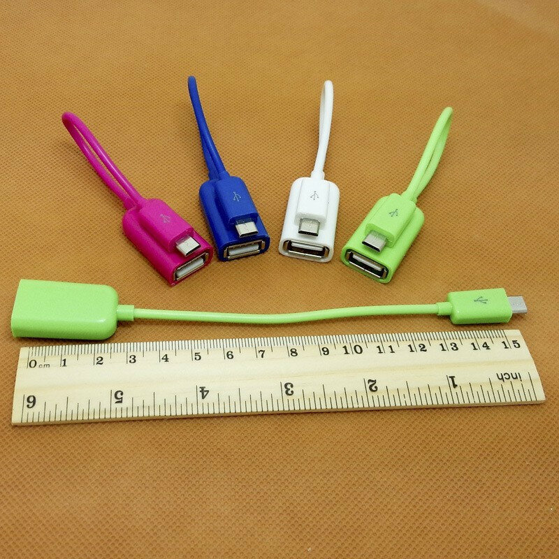 100% tested Colorful Host Micro USB to USB Mini OTG Cable Adapter for Samsung Xiaomi HTC LG Android Phone for flash drive glossy