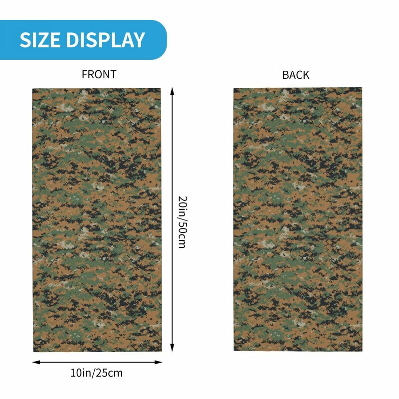 MARPAT Woodland Camouflage Camo Bandana scaldacollo stampato passamontagna militare sciarpa viso fascia multiuso in esecuzione Unisex