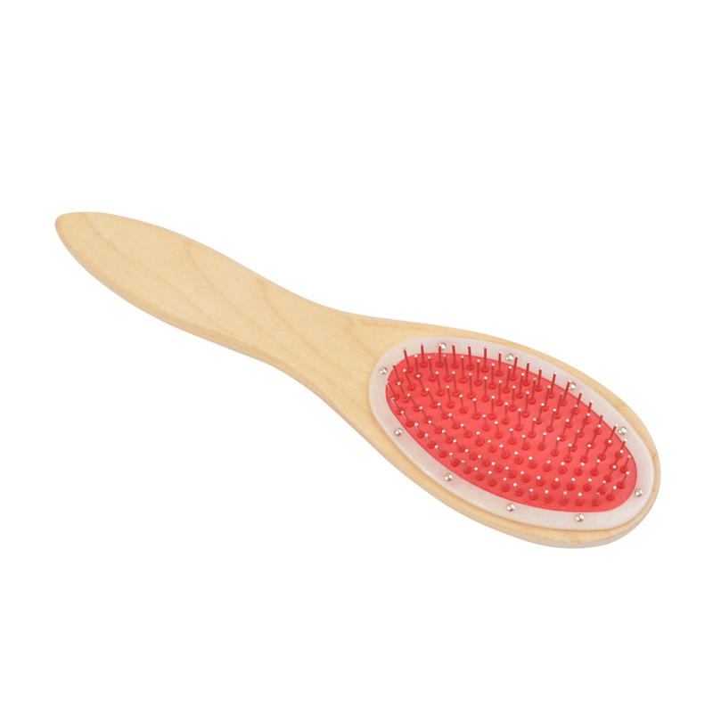 1 Pc Wooden Handle Massage Hair Brush Hair Brush Styling Tool With Metal Pins Air Cushion Massage Hair Comb