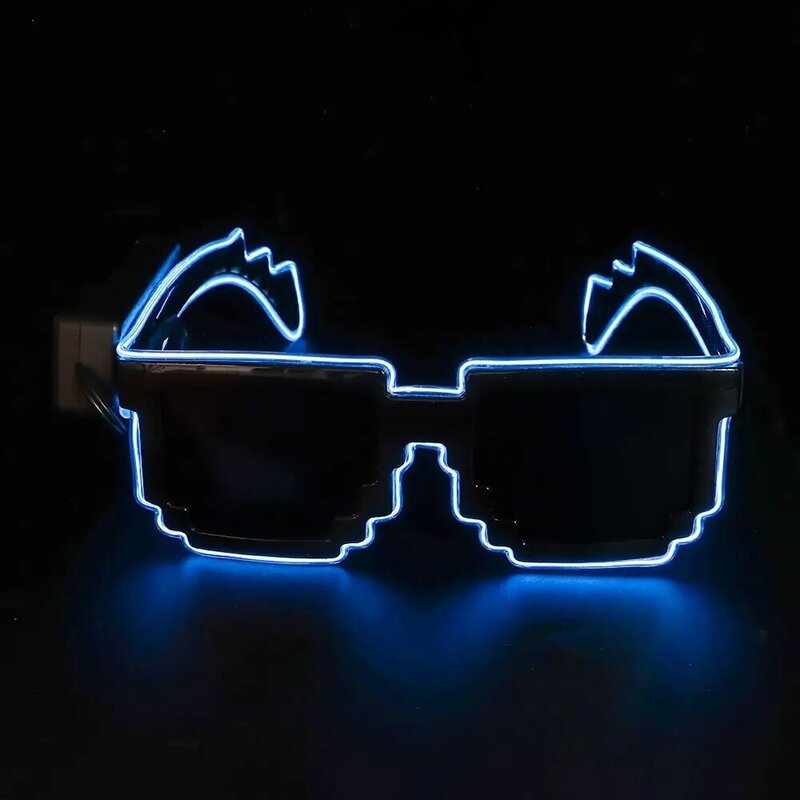 Wireless Mosaic LED Glasses Halloween Christmas Birthday Neon Party Nightclubs Neon Rave Shades