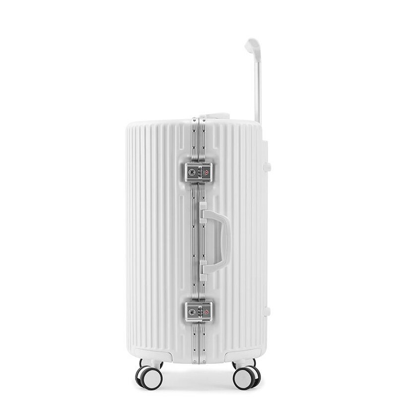 Nuova valigia da viaggio con lato rigido cilindrico rotondo Fashion Universal wheel Trolley Trolley con telaio in alluminio borsa da imbarco da 20 pollici