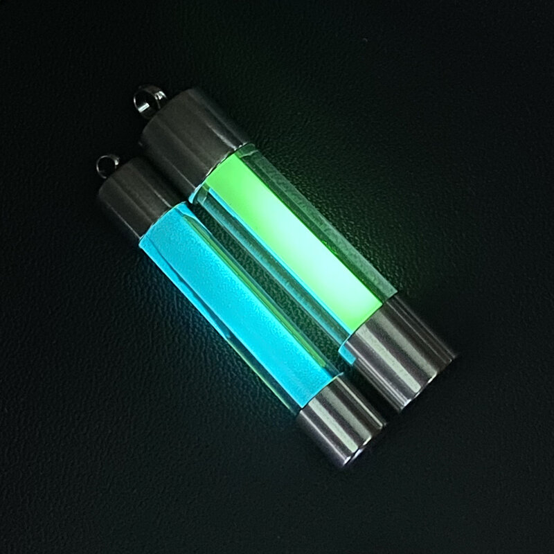 Pendentif tube lumineux en acier inoxydable, signal lumineux extérieur, chaîne continent EDC, matériau en verre