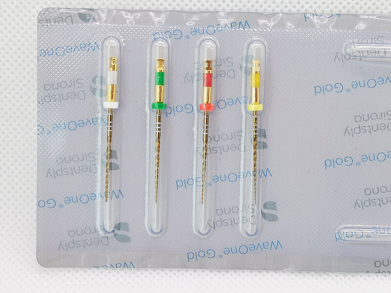 5PKS Dental Rotary Wave One Gold Files Niti Heat Activation Endodontic Flexible Dentist Use for Root Canal