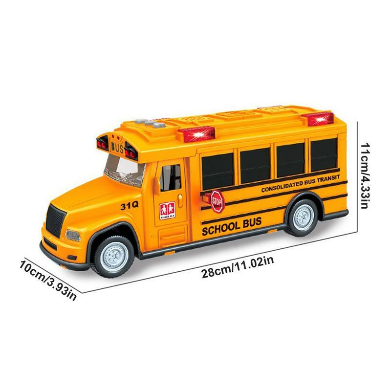 Brinquedo De Ônibus Escolar De Alta Simulação, Veículo De Jogo Interativo De Carro, Durável e Único, Luzes e Sons