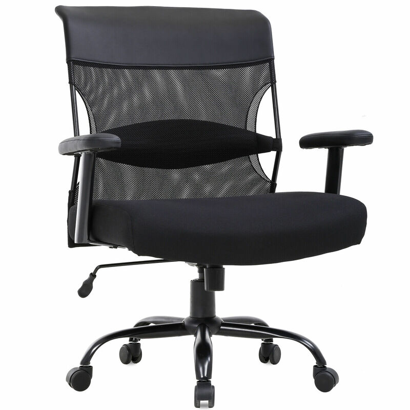 เก้าอี้สำนักงานขนาดใหญ่และสูงเก้าอี้กว้าง500lbs โต๊ะเก้าอี้คอมพิวเตอร์ที่เหมาะกับสรีระ
