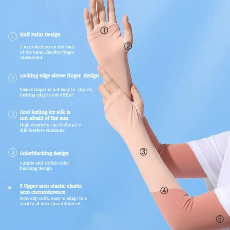 Women's outdoor ice silk sleeve thin arm sleeve