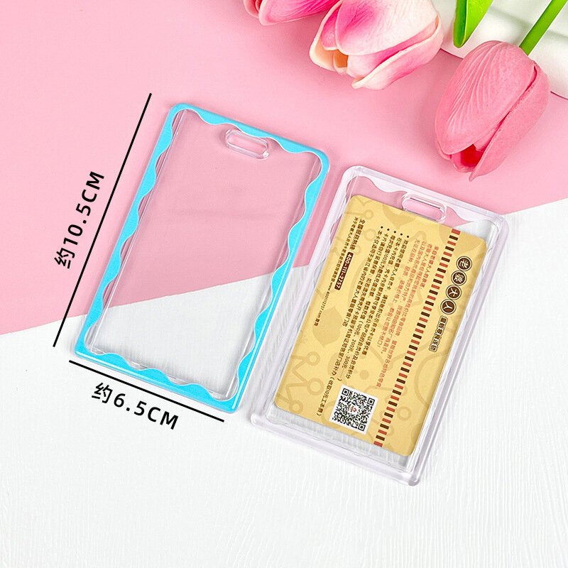 Acrílico K-pop Photocard Titular, Transparente Idol Card Sleeves, Student Card Case Protector, Cartão de ônibus, 3"