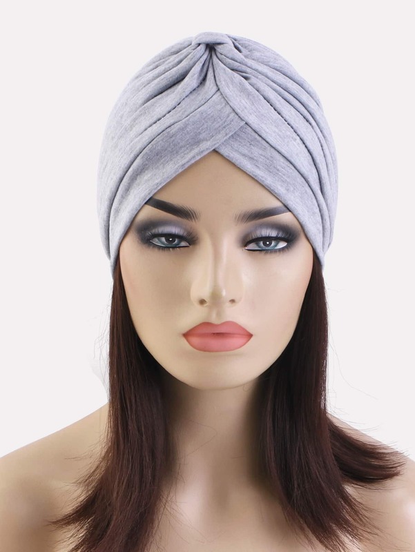 Cotton Turban Wrap Head Cap Fitness  Sports Fashion Stretch  Cap Ruffled  Watermelon Cap Candy Coloured Bottoming  Arabesque Hat