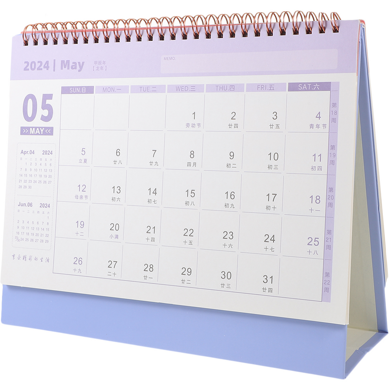 Schreibtisch Kalender Büro Home Dekorationen Neujahr stehend Flip Desktop Kalender tragbare tägliche Planung Monats kalender
