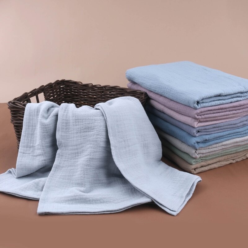 Baby Bath Towel Infant Crepe Blanket Stroller Cover Photo Blanket