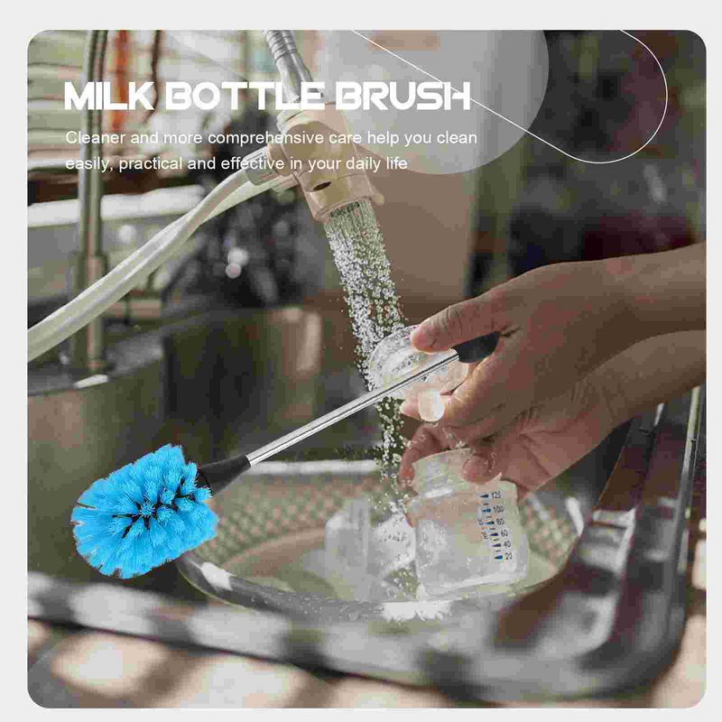 Beker Reinigingsborstel Flessenreiniger Scrubber Huishoudelijke Lange Water Plastic Nylon Wasmachine