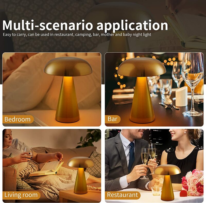 2023 neue Lampe LED Tisch lampen Touch Dimmen wiederauf ladbare Restaurant Nachttisch Dekor dimmbare Schlafzimmer Dekoration Nachtlichter