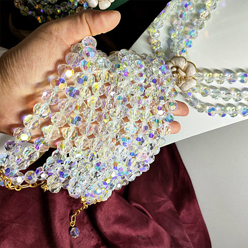 Collar de cadena de suéter con colgante de rosa de múltiples capas de cristal Vintage para mujer, accesorios de joyería de Gargantilla para niña