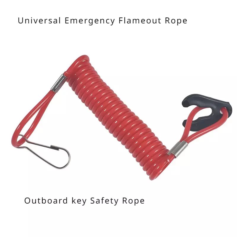 1Pcs 703825104400 Universal Emergency Flameout Rope Parts Outboard Boat Motor Kill Stop Switch Key Rope Safety Lanyard Tether