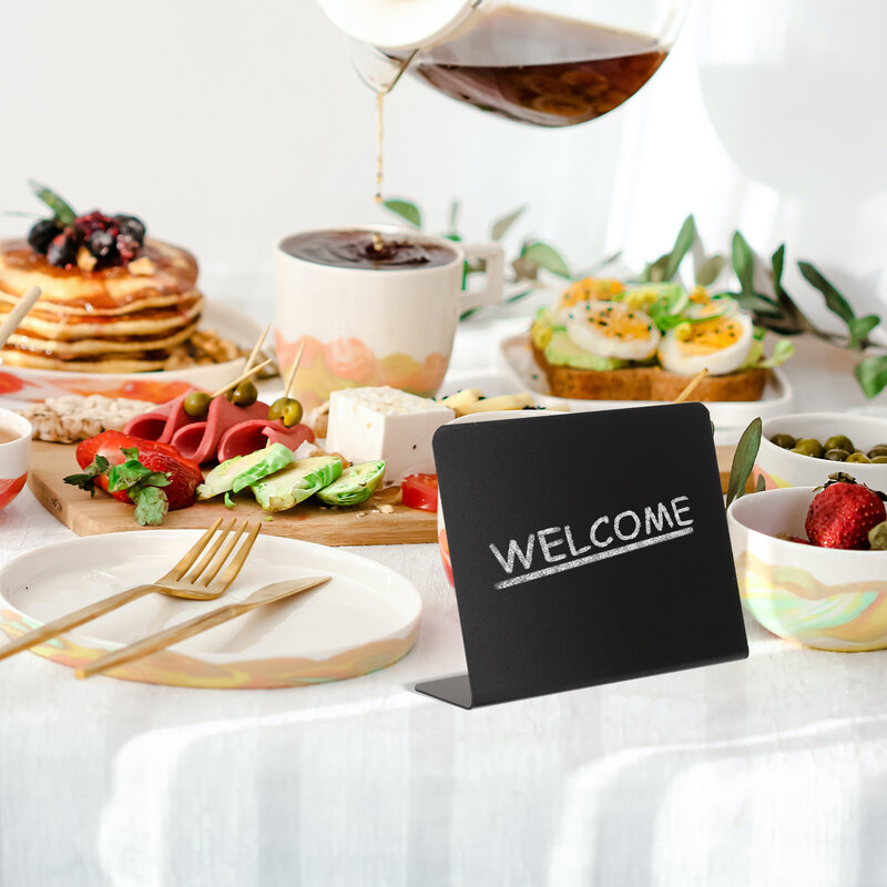 Mini tablero de comida para fiesta de Buffet, carteles de pizarra, etiquetas para mensajes, tabla de tiza, precio de exhibición