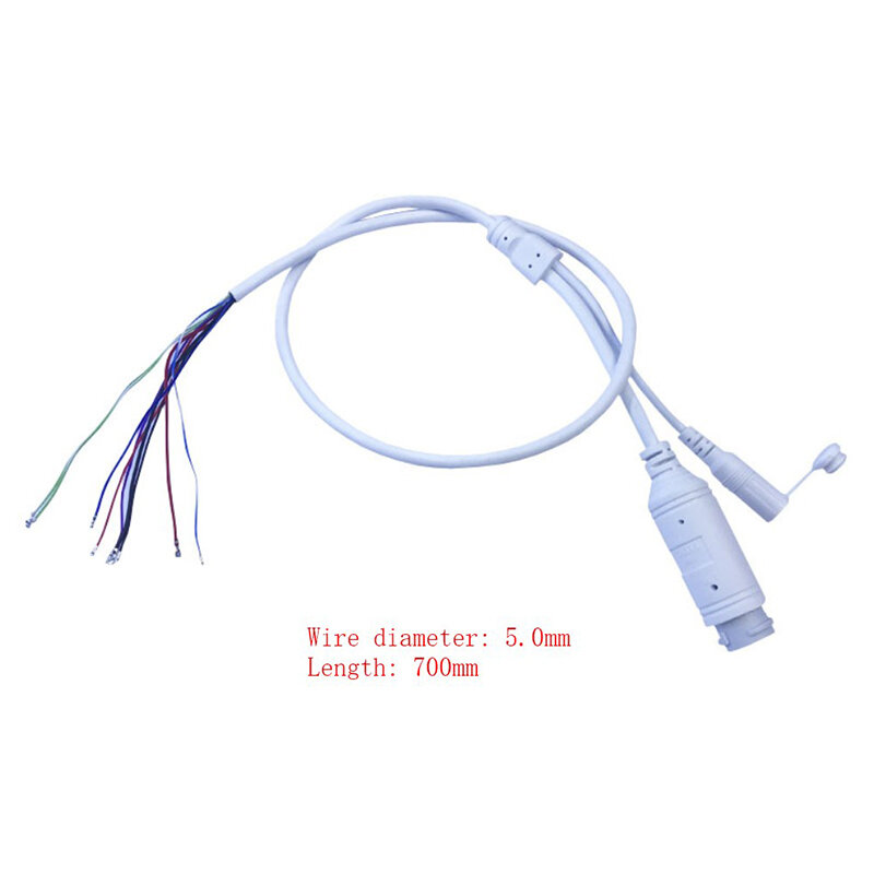 48V To 12V POE Network Waterproof Split Pigtail Cable With DC Audio IP Camera RJ45 Cable Built In PoE Module For CCTV IP Camera