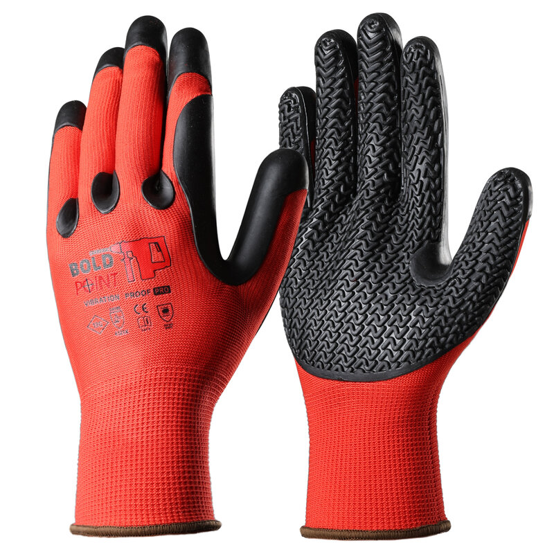 1 pair of durable molded rubber palms with high grip and thumb reinforcement, shock absorbing gloves, waterproof, breathable