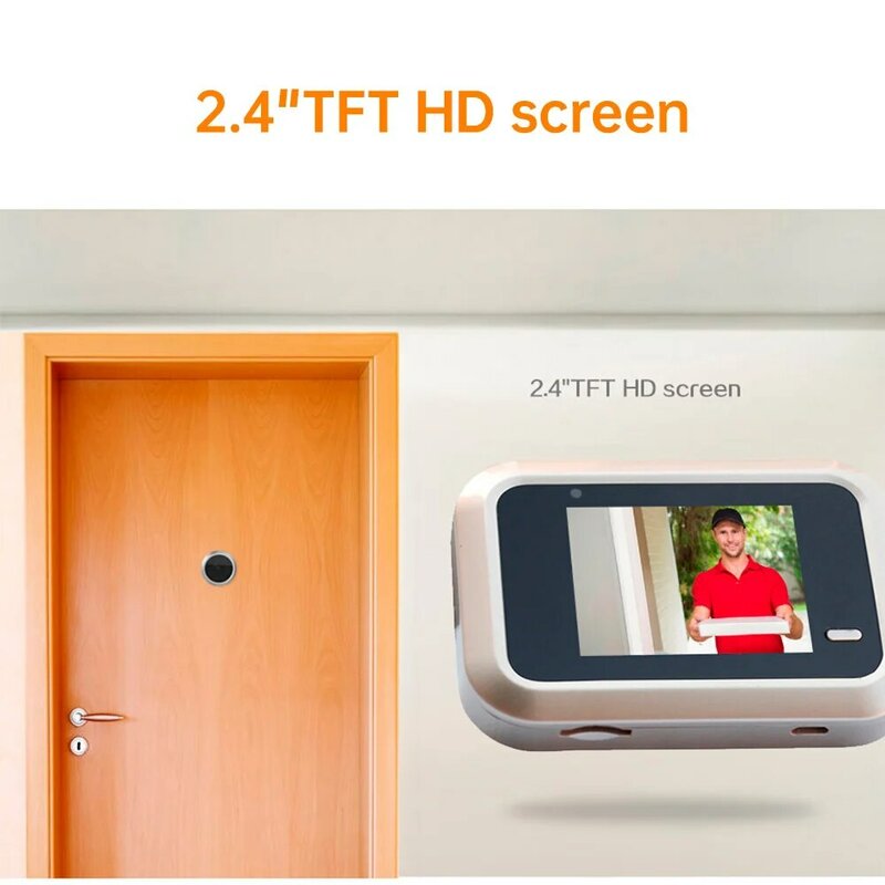 2,4 дюйма дверной звонок глазок цифровой дверной камеры 120 ° LCD HD пикселей кошачий глаз дверной звонок открытый умный дом монитор безопасности