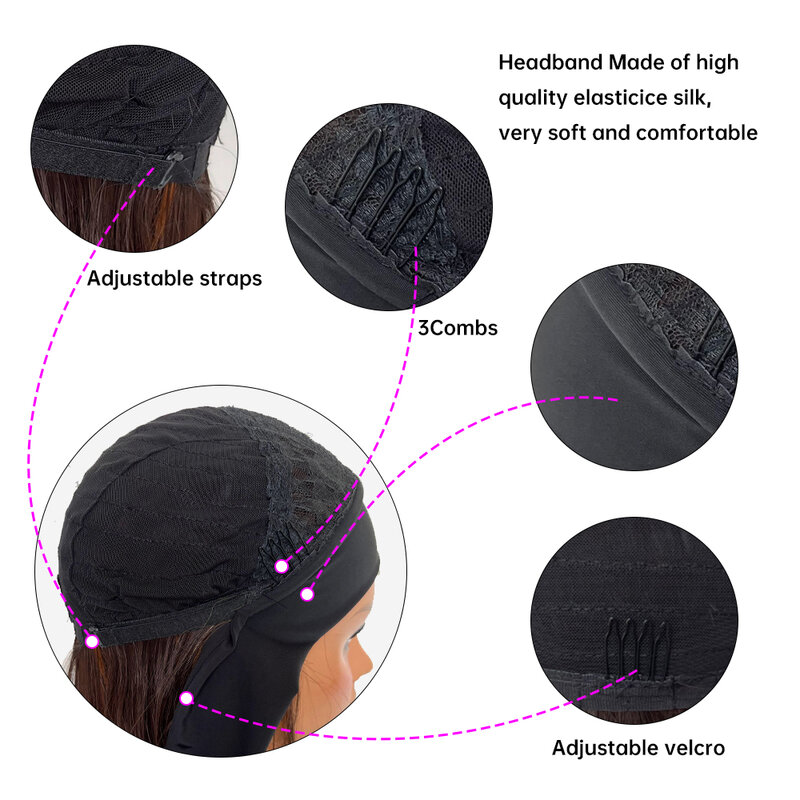 巻き毛用合成かつら,女性用ロングヘアバンド,深い波のある黒のヘアエクステンション
