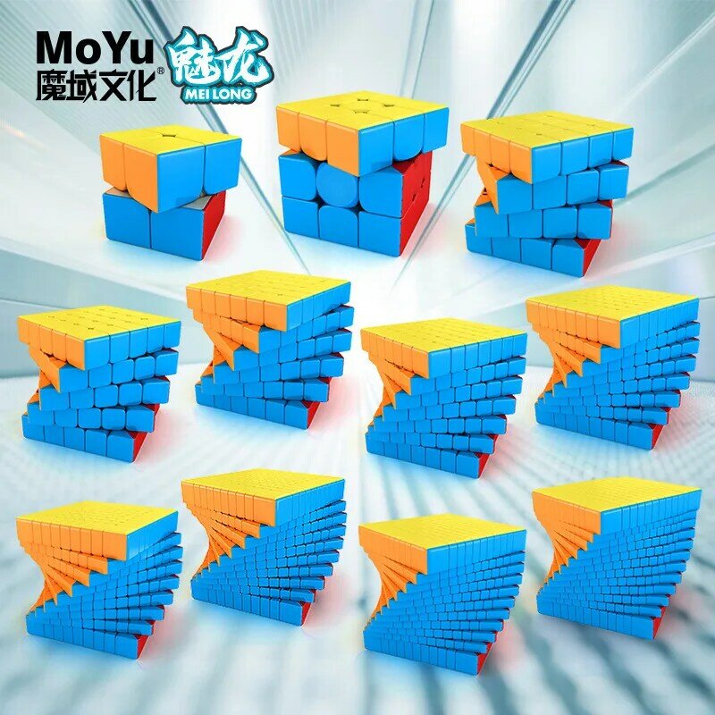 سلسلة Moyu Meilong المكعب السحري ، MFJS على شكل خاص ، Meilong 2x2 ، 3x3 ، 4x4 ، 5x5 لغز ، ألعاب أطفال هدية ، pyrminx Skewb
