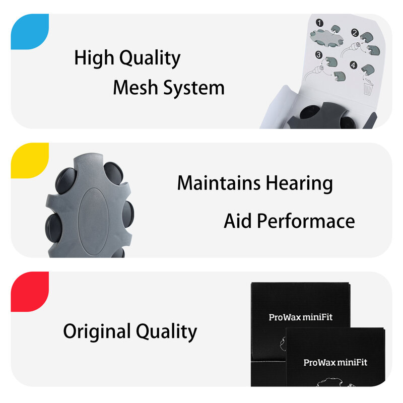 Protectores de cera para audífonos, filtros de Cerumen, ProWax Minifit para audífonos de Oticon RIC RITE, previene la cera para los oídos, paquete de 3 o 5 unidades