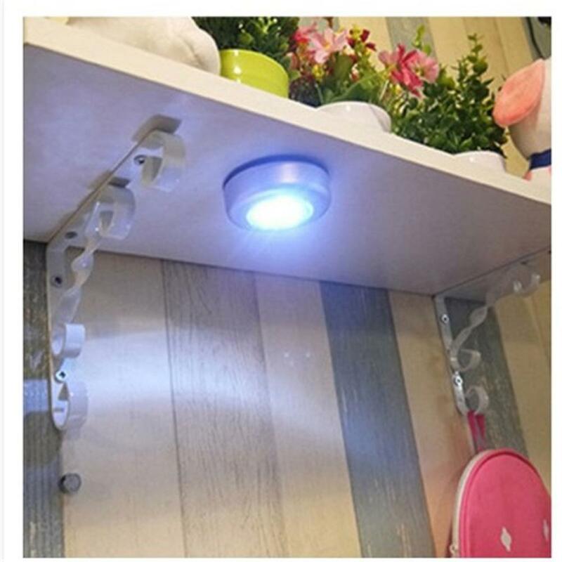 LED Battery-Powered Night Light  Touch Lamp Stick-on Push Light for Closets Cabinets or Utility Rooms Cordless Touch Light