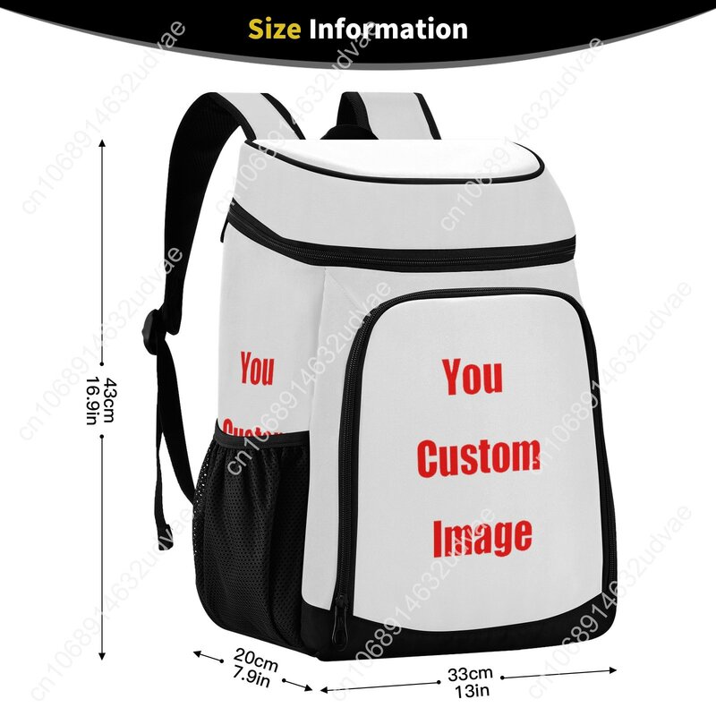 Mochila térmica impermeable para pícnic, bolsa de refrigeración gruesa, bolsa aislante grande, bolsa de refrigerador con patrón personalizado, nueva