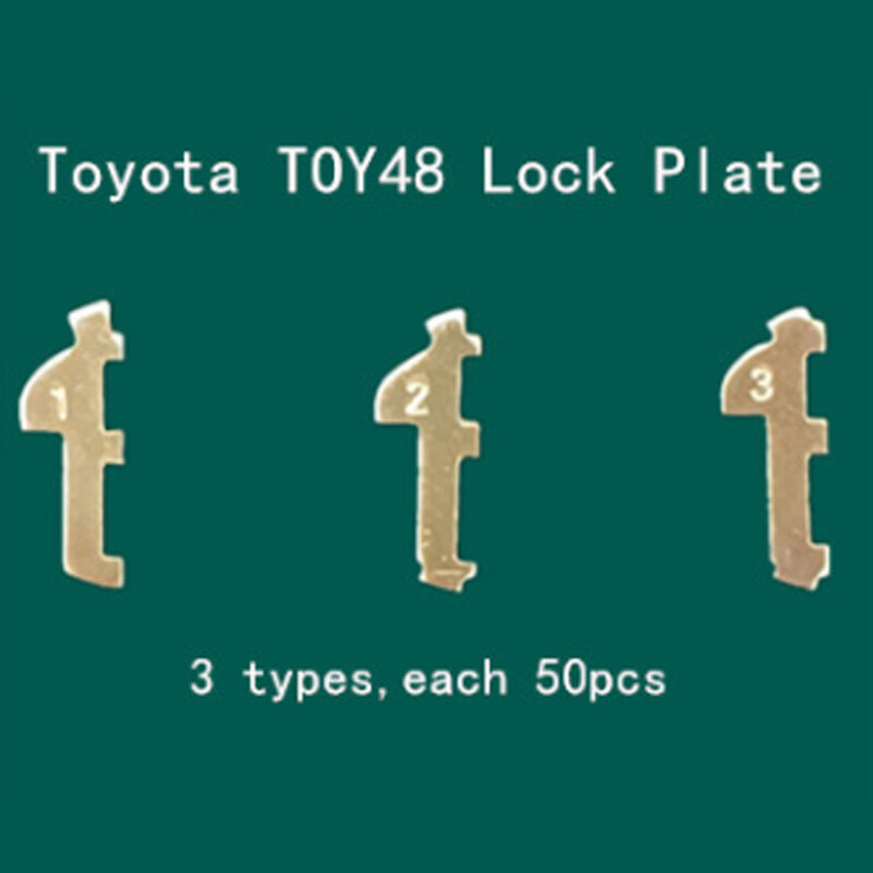 Plaquette de verrouillage TOY48, plaque de plaquette de verrouillage de clé de voiture, roseau pour Toyota Camry, kits d'accessoires de réparation, N01, NO2, NO3, 50 pièces chacun, 150 pièces par lot