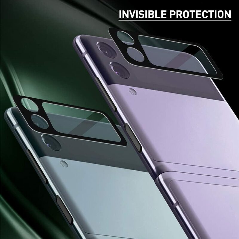 3 pezzi di protezione dell'obiettivo della fotocamera curva per Samsung Galaxy Z Flip 4 5G pellicole in vetro temperato per fotocamera posteriore per Sumsung Z Flip 4
