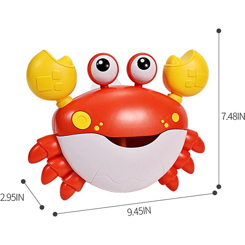 Bubble Crab Bath Toys Automatic Bubble Maker Baby Bath Toys for Toddlers Bubble Bathtub Toys with Music Machine for Kids