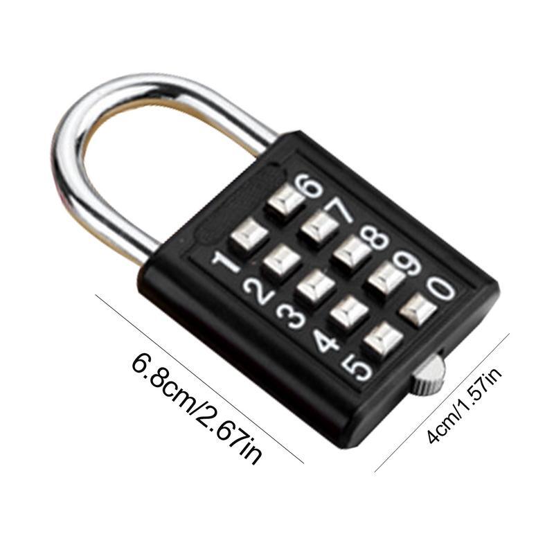 Cadeado de combinação pequena para cacifo, 8 dígitos, 10 dígitos, presente prático, cadeado de segurança, código digital