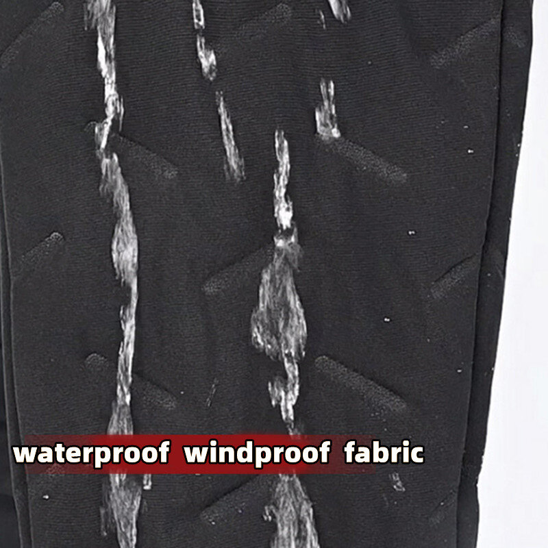 Мужские зимние водонепроницаемые утепленные плюшевые брюки-карго для активного отдыха и бега, размеры 7XL