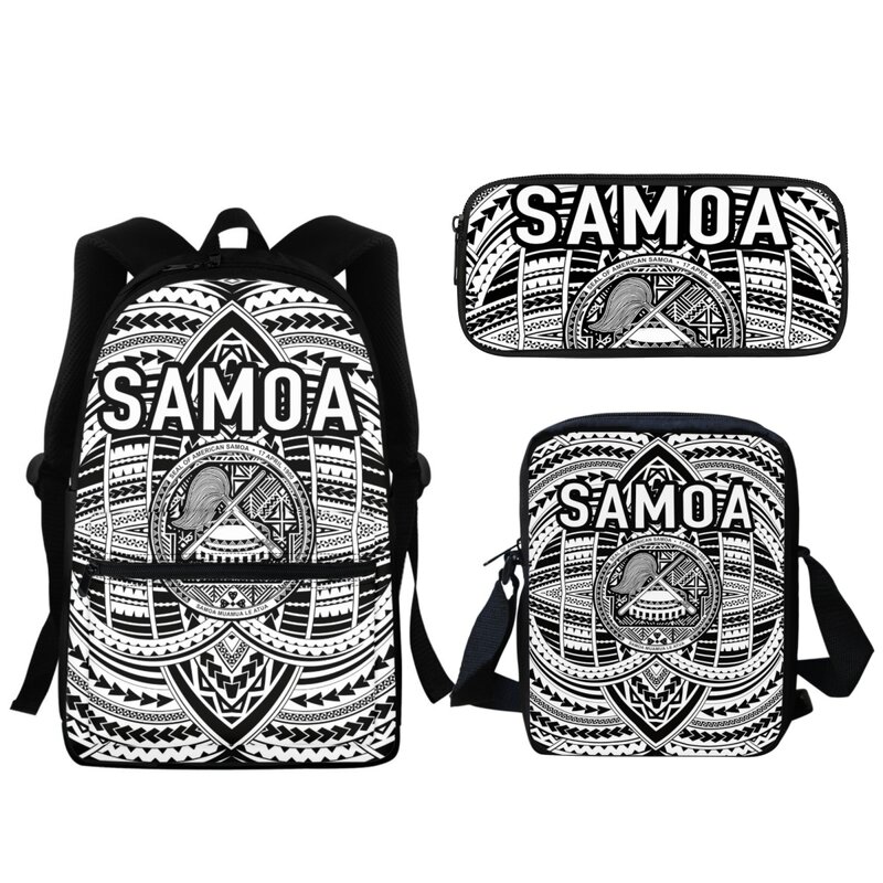 Vintage Samoa polinesiana Designer Fashion zaino ragazzi ragazze grande capacità Zipper School Bag Lunch Small Satchel Pencil Bag