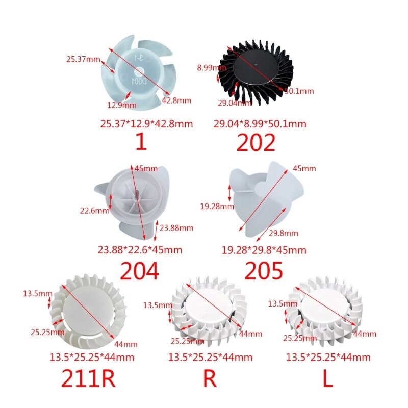 E5BE Plastic  Small Blade Wind  Blade Propeller Science and Technology Model Fan
