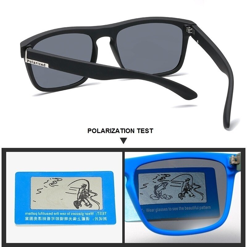 Kacamata Hitam Terpolarisasi Antik Persegi Mode Kacamata Hitam Pria Wanita Retro Berkendara Memancing Merek Desainer Mewah Kacamata UV400