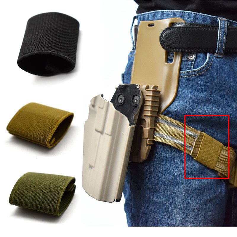 Tactical Multi-slip Elastic Drop Leg Thigh Strap for Universal Gun Holster QLS 19 22 Glock 17 M9 Airsoft Hunting Accessories