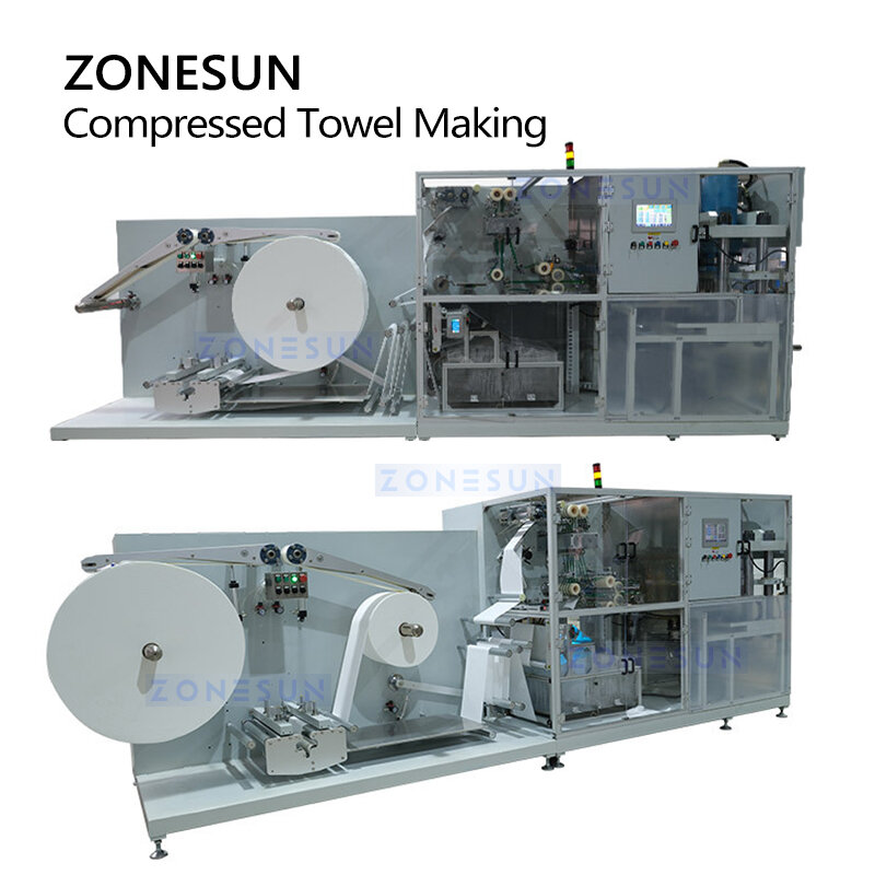 ZONESUN Automatic Compressed Towel Making Machine Mini Towel Disposable Coin Tissues Napkins Hospitality Industry ZS-HAN9800