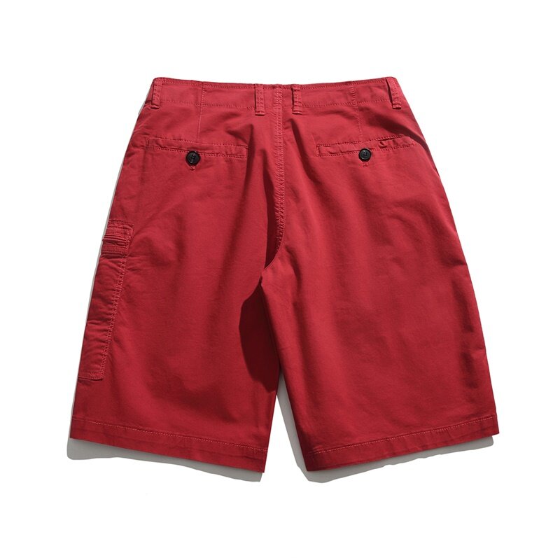 Pantalones cortos Cargo para hombre, Shorts informales de algodón, holgados, de alta calidad, Color sólido, con múltiples bolsillos y cremallera, moda de verano