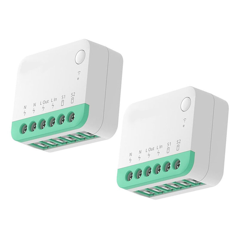 Durevole Smart Home Switch relè di separazione controllo vocale bianco 100-240V 10A 39.5x33x16.8mm Chip ESP32 Extreme Wifi