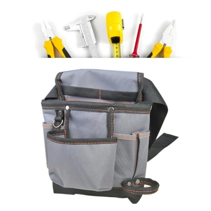 Bolsa herramientas lona, ​​bolsa herramientas doble capa, riñonera ajustable y duradera