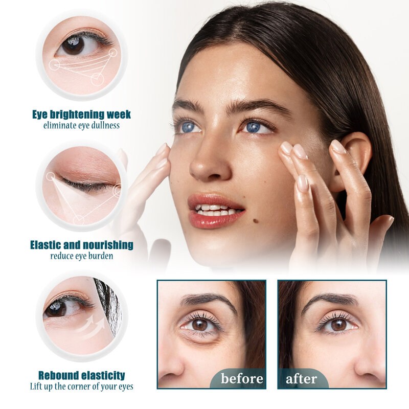 Crema antiarrugas para los ojos, elimina la hinchazón, Lifting, reafirmante, hidratante, blanqueador, Reduce la línea fina, crema para los ojos antiojeras