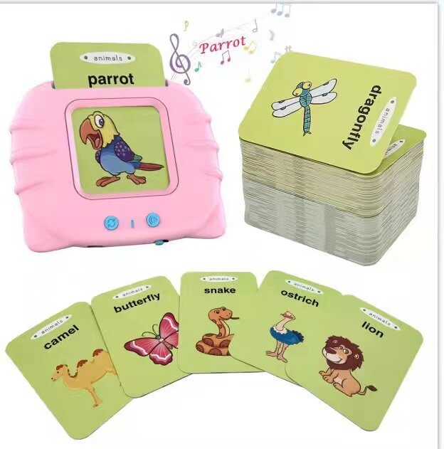 Mainan membaca untuk balita 2 3 4 5 tahun anak laki-laki dan perempuan belajar Montessori pidato terapi mainan 224 kata-kata pandangan kartu Flash berbicara